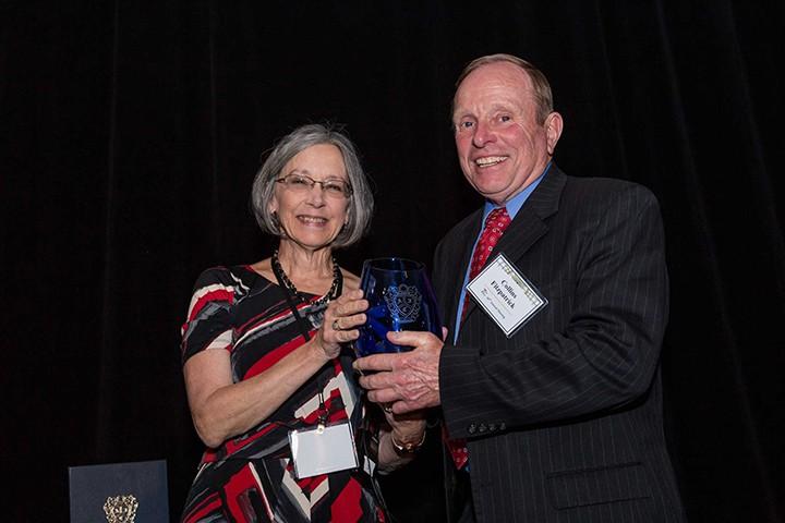 Fitzpatrick receives the American Inns of Court Award for the Seventh Circuit from then Chief Circuit Judge Diane Wood. 