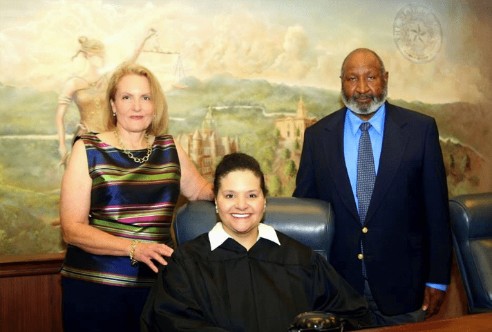 Judge Ada Brown with her mother and father.